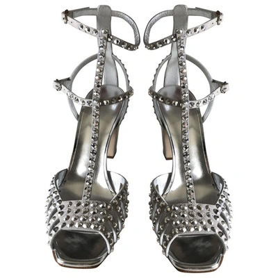 Pre-owned Giuseppe Zanotti Leather Sandals In Silver