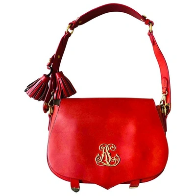 Pre-owned Ralph Lauren Leather Crossbody Bag In Red