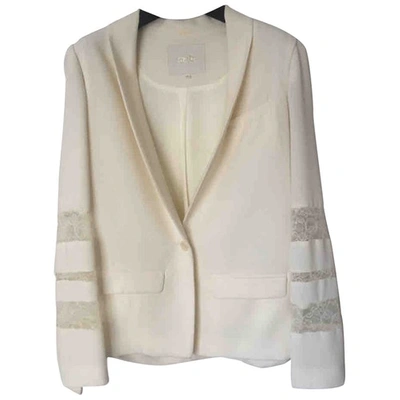 Pre-owned Maje Ecru Polyester Jacket