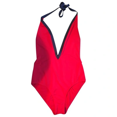 Pre-owned Fusalp Red Lycra Swimwear