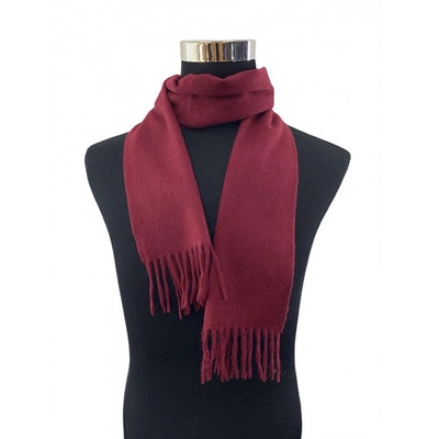 Pre-owned Max Mara Wool Scarf In Red
