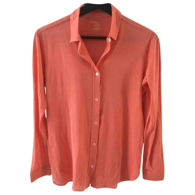Pre-owned Majestic Silk Shirt In Orange