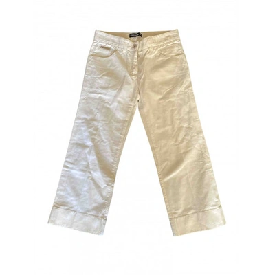 Pre-owned Dolce & Gabbana Chino Trousers In White