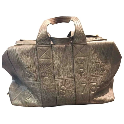 Pre-owned Saint Laurent Leather Handbag In Metallic