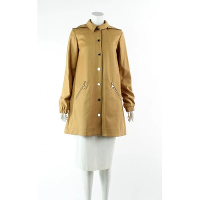 Pre-owned Mulberry Camel Wool Trench Coat
