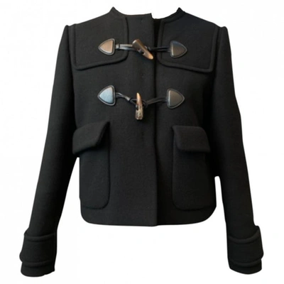 Pre-owned Miu Miu Wool Short Vest In Black