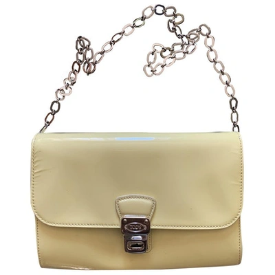Pre-owned Tod's Patent Leather Crossbody Bag In Yellow