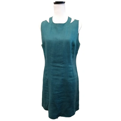 Pre-owned Trussardi Green Linen Dress