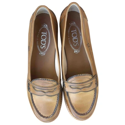 Pre-owned Tod's Leather Flats