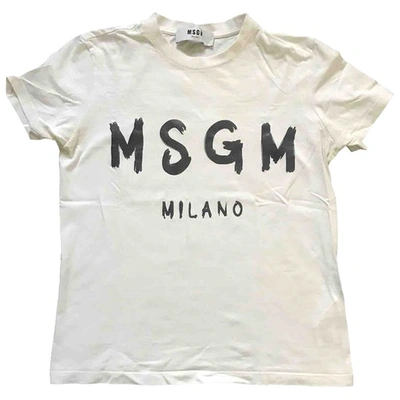Pre-owned Msgm White Cotton Top