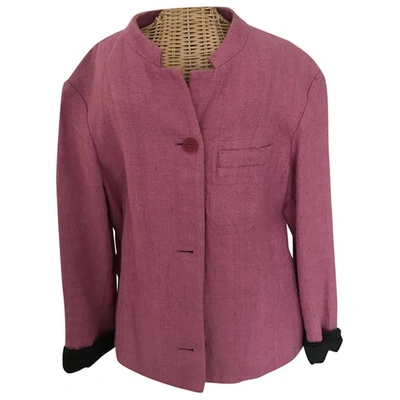 Pre-owned Jil Sander Linen Short Vest In Pink
