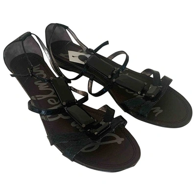 Pre-owned Sam Edelman Leather Sandals In Black