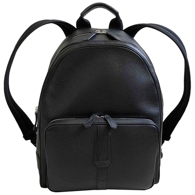 Pre-owned Lancel Oscar Leather Bag In Black