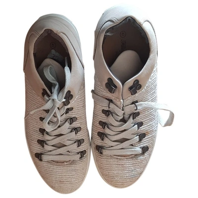 Pre-owned Filling Pieces Cloth Low Trainers In Beige