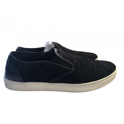 Pre-owned Dolce & Gabbana Black Cloth Trainers