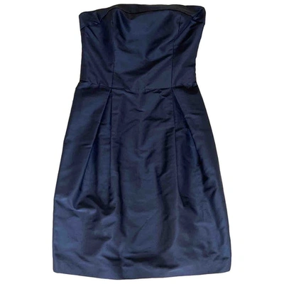 Pre-owned Tonello Silk Mini Dress In Blue