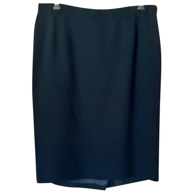 Pre-owned Akris Wool Mid-length Skirt In Black