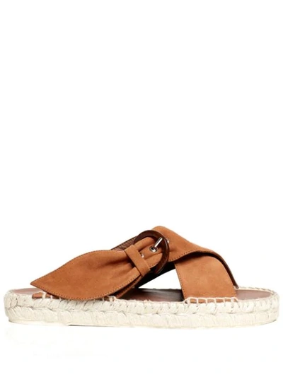 Tabitha Simmons Buckled Espadrille Sandals In Brown
