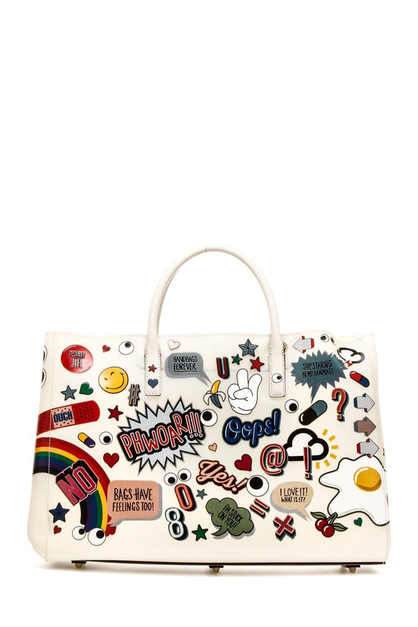 Anya Hindmarch All Over Embossed Print Shopping Bag In Multi | ModeSens