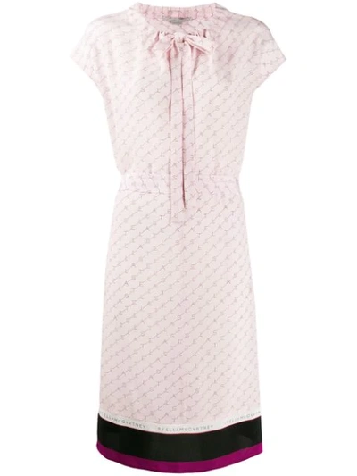 Stella Mccartney Monogram Print Dress In Pink