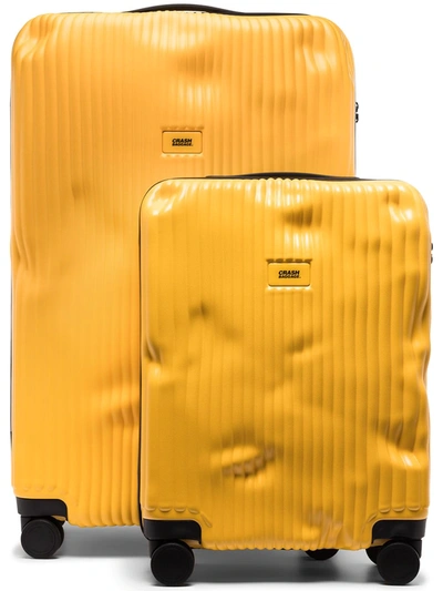 Crash Baggage Yellow Stripe Cabin Suitcase Set