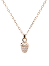 Tamara Comolli Women's Mikado 18k Rose Gold & Diamond Pavé Acorn Pendant Necklace