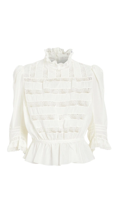 The Marc Jacobs The Victorian Blouse In Ivory