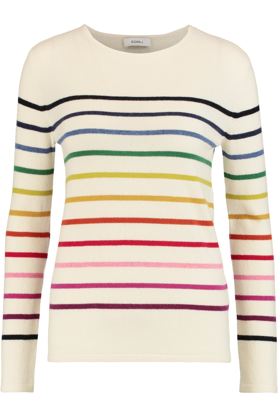 Goen J Striped Wool And Cashmere-blend Sweater | ModeSens