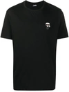 Karl Lagerfeld Logo-patch Short-sleeve T-shirt In Black