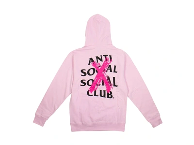 Pre-owned Anti Social Social Club  Cancelled Hoodie Pink