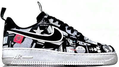 Pre-owned Nike Air Force 1 Low Worldwide In Black/white