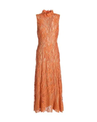 J Mendel 3/4 Length Dresses In Apricot