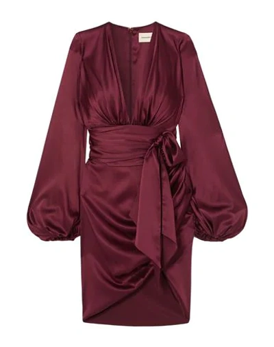 Alexandre Vauthier Short Burgundy Dress. In Red