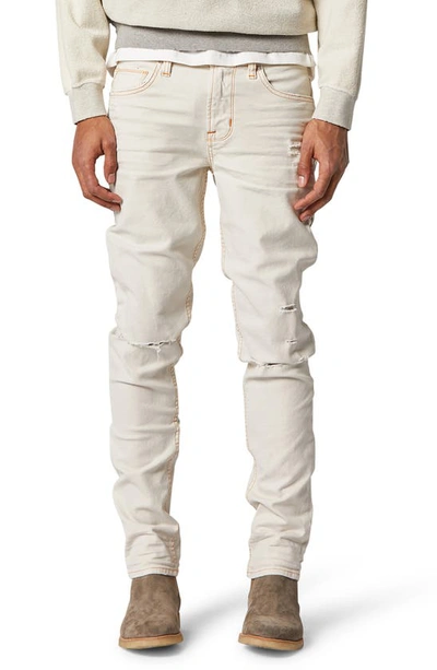 Hudson Axl Ripped Skinny Jeans In Washed White