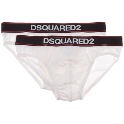 Dsquared2 Men's Underwear Briefs Twin Pack In White