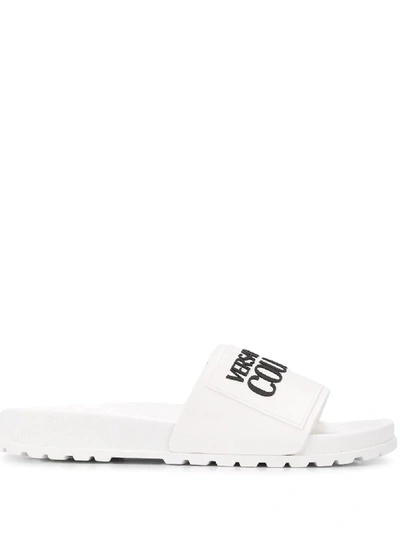 Versace Jeans Couture Women's Rubber Slippers Sandals In White