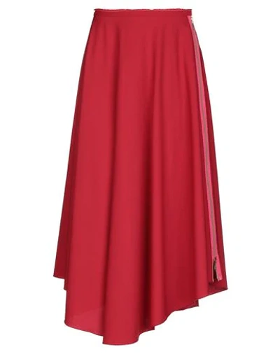 Antonia Zander Midi Skirts In Red