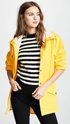 Rains Long Jacket In Yellow