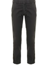 Nili Lotan East Hampton Cropped Trousers In Jet Black W/ Black And Bronze