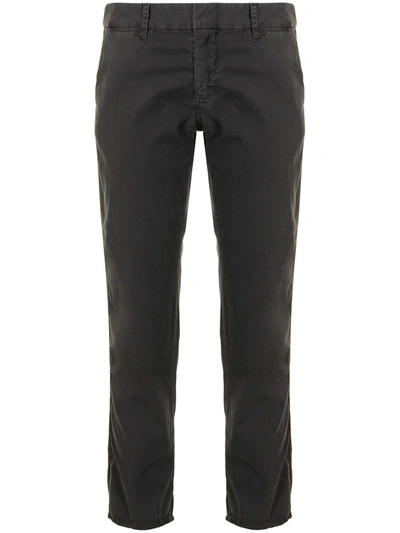 Nili Lotan East Hampton Cropped Trousers In Jet Black W/ Black And Bronze