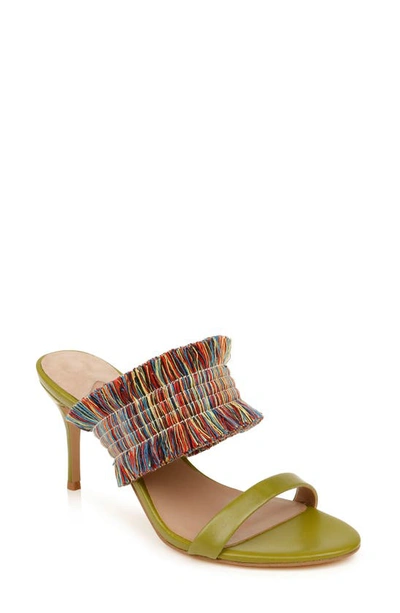 Zac Zac Posen Walter Slide Sandal In Cedar Multi Fabric/ Leather