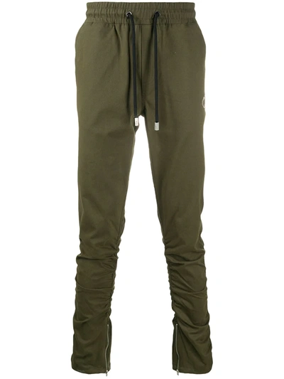 Blood Brother Ruched Skinny Leg Trousers In Khaki-green