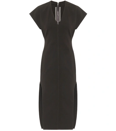 Rick Owens Cotton-blend Jersey Minidress In Black