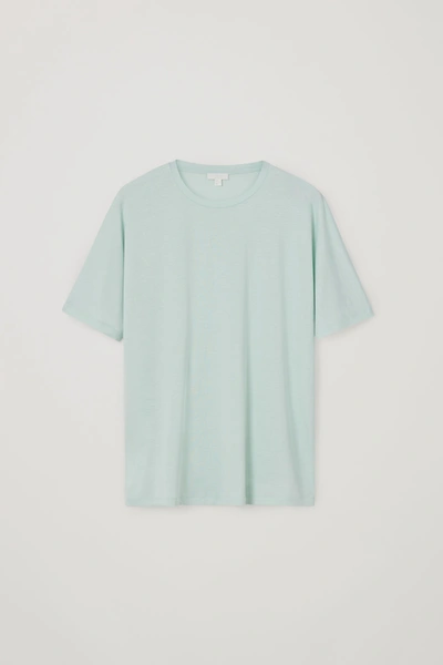 Cos Organic Cotton Mix T-shirt In Turquoise
