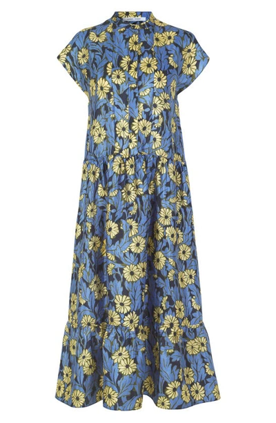 Samsã¸e Samsã¸e Margo Floral-print Midi Dress In Multicoloured