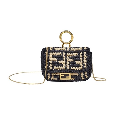 Fendi Nano Baguette Charm In Noir