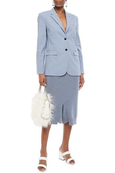 Stella Mccartney Cropped Wool-blend Harem Pants In Sky Blue