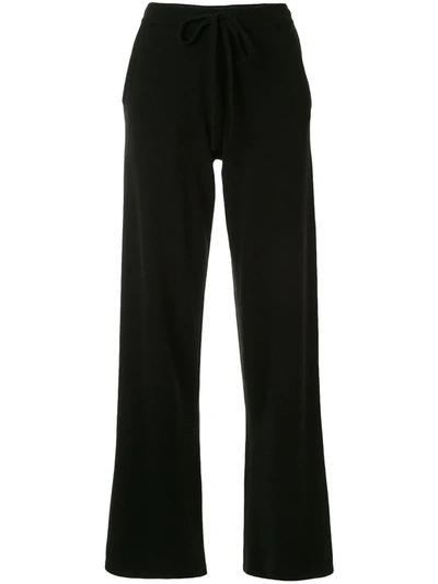 Chinti & Parker Wide-leg High-rise Cashmere Trousers In Black