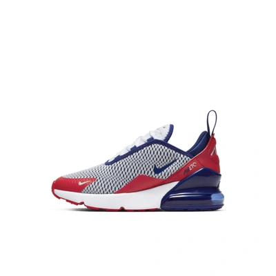 Nike Air Max 270 Little Kids' Shoes In White,university Red,deep Royal |  ModeSens