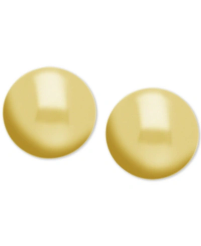 Essentials Gold Plated 7mm Round Ball Stud Earring